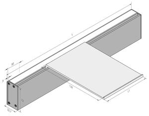 Hera Applique a LED Intero-Line, nero, 120 cm, alluminio, CCT up/down