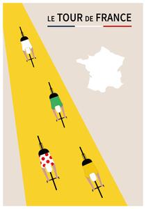 Illustrazione le Tour de France, Poster Paperago