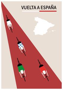 Illustrazione Vuelta a espana, Poster Paperago