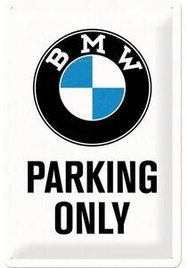 Targa in metallo Bmw - Parking Only White