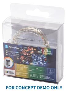Aigostar - Catena decorativa a LED con tappo per bottiglia 40xLED/3xLR44 4m bianco caldo