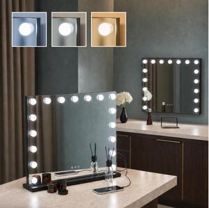BRILAGI - Specchio per trucco LED dimmerabile HOLLYWOOD LED/15W/230V 60x50 cm nero