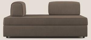 Liberty divano con pouf estraibile e schienali movibili in tessuto mor