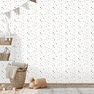 Carta da parati – Pois colorati su sfondo bianco