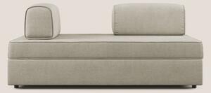 Liberty divano con pouf estraibile e schienali movibili in tessuto mor