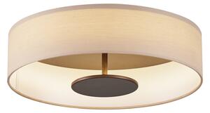 Plafoniera moderna beige in tessuto con LED dimmerabile a 3 livelli - Bredow