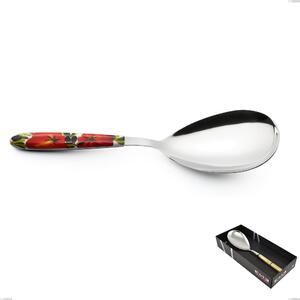 Confezione vetrina 1 pezzo pala riso Vero Albenga, acciaio 18.0 nickel free, manicatura pbt sublimato acciaio lucido