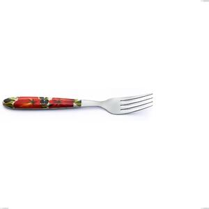 Forchetta tavola Vero Albenga, acciaio 18.0 nickel free, manicatura pbt sublimato acciaio lucido, lunghezza 205 mm