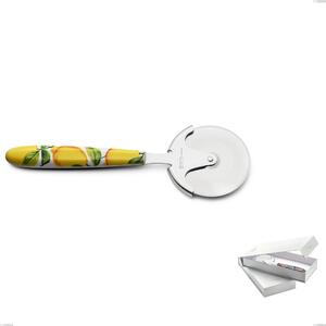Confezione a libro 1 rotella tagliapizza Vero Sorrento, acciaio 18.0 nickel free, manicatura pbt sublimato acciaio lucido