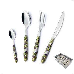 Confezione vetrina 16 pezzi Vero Taggia, acciaio 18.0 nickel free, manicatura pbt sublimato acciaio lucido