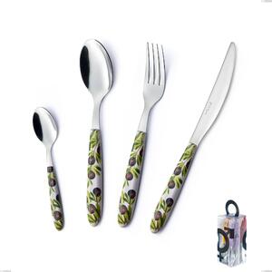 Confezione You&Me 24 pezzi posate Vero Taggia, acciaio 18.0 nickel free, manicatura pbt sublimato acciaio lucido