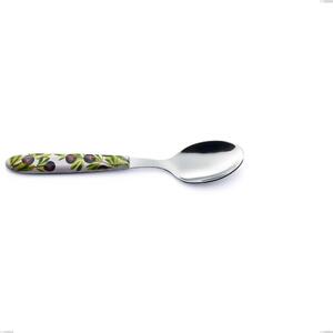 Cucchiaio da tavola, minestra Vero Taggia, acciaio 18.0 nickel free, manicatura pbt sublimato acciaio lucido, lunghezza 205 mm
