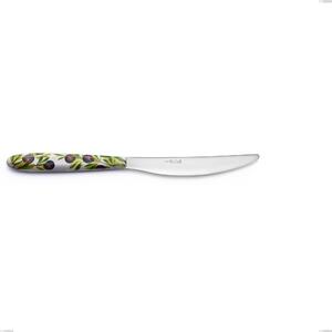 Coltello tavola Vero Taggia, acciaio 18.0 nickel free, manicatura pbt sublimato acciaio lucido, lunghezza 225 mm