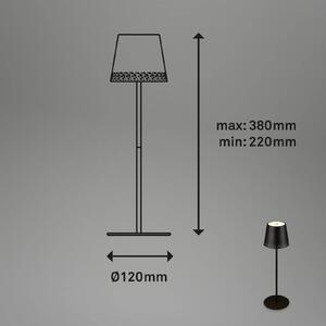 Briloner Lampada LED da tavolo Kiki con accu 3.000K, nero