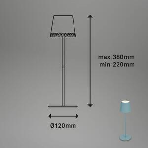 Briloner Lampada LED da tavolo Kiki accu 3.000K, tortora