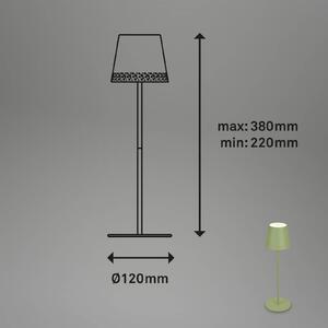 Briloner Lampada LED da tavolo Kiki con accu 3.000K verdino