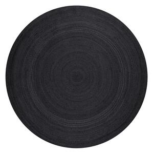 Tappeto rotondo nero in iuta reversibile/tessuto a mano ø 200 cm Braided – Hanse Home
