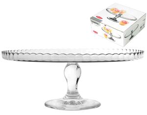 Alzata Patisserie in vetro con base cm 32x13 h