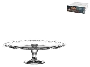 Alzata Maxi Patisserie in vetro con base e bordo cm 37x12 h