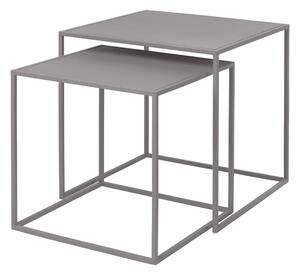 Set di 2 tavolini in metallo grigio chiaro 40x40 cm Fera - Blomus