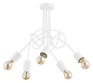 Lampadario a plafone TANGO 5xE27/15W/230V bianco