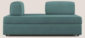 Liberty divano con pouf estraibile e schienali movibili in tessuto mor