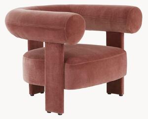 Poltrona in velluto con rivestimento Sabana