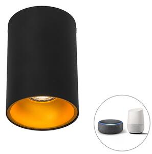 Faretto nero oro aranciato incl lampadina smart GU10 - DEEP