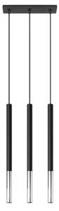Lampada a Sospensione in Acciaio MOZAICA 3L Nero 3xG9