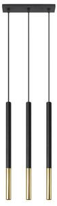 Lampada a Sospensione in Acciaio MOZAICA 3L Nero 3xG9