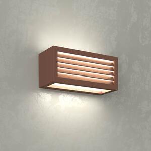 Applique Line Design E27 Mattone Ruggine Corten IP65 Antiabbagliamento