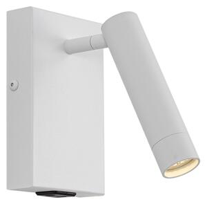 Lampada da parete moderna bianca regolabile con USB-C - Croft