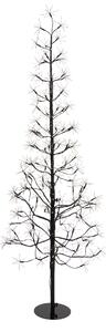 Lampada da terra natalizia nera albero 150 cm con LED e timer IP44 - Caspar