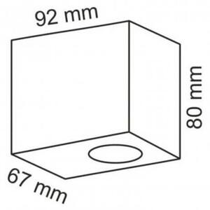 Applique Quadrata Monodirezionale IP65 - GU10 Nera