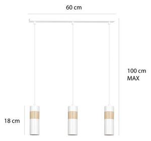 Lampadario a sospensione AKARI 3 WHITE