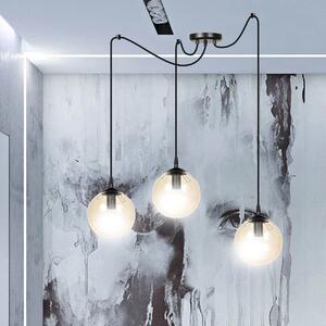 Lampadario a sospensione GIGI 3 BLACK MIODOWY