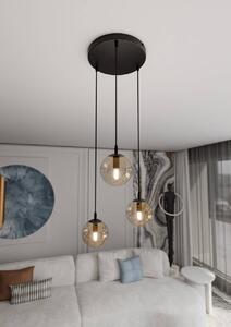Lampadario a sospensione COSMO 3 BLACK MIODOWY PREMIUM