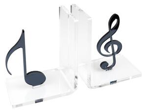 REGGILIBRO MUSICA NOTA + CHIAVE VIOLINO BLU SPECCHIATO ART. 0432959 VESTA HOME