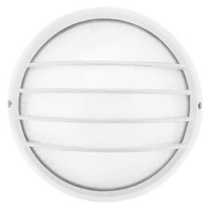 Plafoniera E27 IP54 Bianca Ø258mm con Griglia protettiva