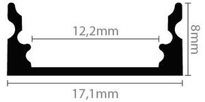 Profilo Slim 1m e 2m (per striscia LED) Variante Lunghezza Profilo 1 metro