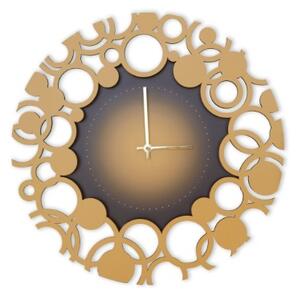 Orologio moderno da parete Si534 decoro oro lancette oro diam. 40 cm Laser Art Style