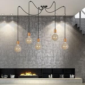 Lampadario a Sospensione SPARK 5 BLACK