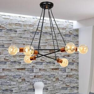 Lampadario a Sospensione BRAVO 6 BLACK