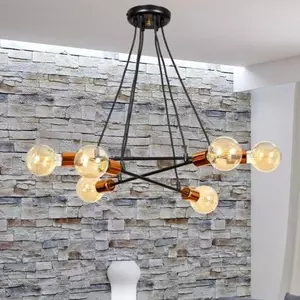 Lampadario a Sospensione BRAVO 6 BLACK