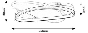 Rabalux 71469 - Plafoniera LED dimmerabile BRANTIEL 57W/230V 3000-6000K 45x30,5 cm+telecomando