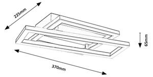 Rabalux 71475 - Plafoniera LED GLAVIAN LED/24W/230V 37x22,5 cm