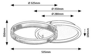 Rabalux 71472 - Plafoniera LED dimmerabile RIVONA LED/22W/230V 3000-6500K 53,5x35 cm+telecomando