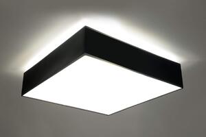 Plafoniera Quadrata da Soffitto in PVC 3xE27 HORUS 45 Nera da interno