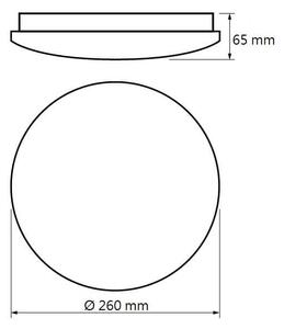 Plafoniera LED 12W IP20 ø260x65mm da soffitto e parete Colore Bianco Naturale 4.000K