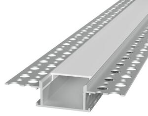 Profilo da incasso per Cartongesso in Alluminio per doppia striscia LED Variante Lunghezza 2 Metri